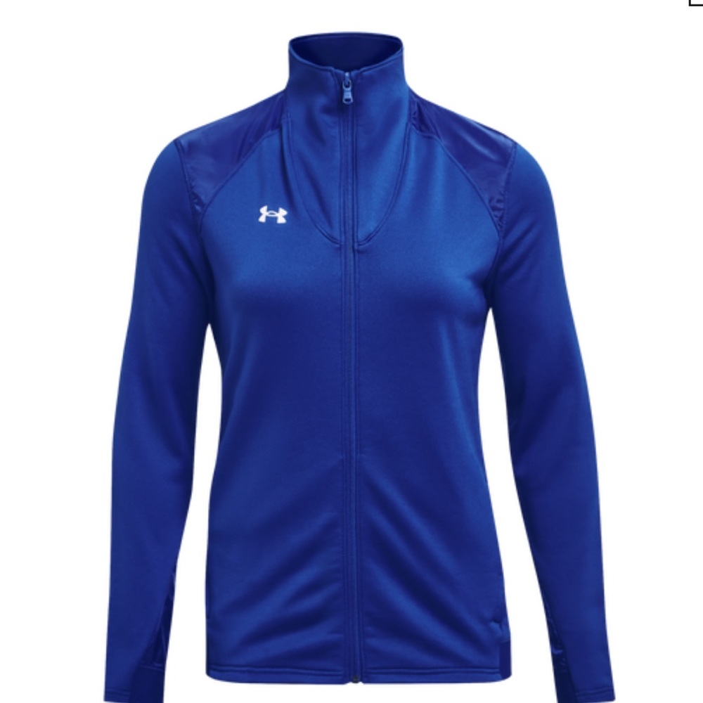 Team Command Full Zip Warm-up Jacket In Royal and White - Womens Large